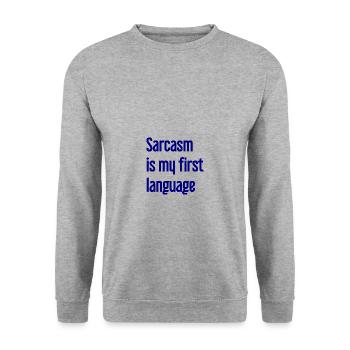 Sarcasm Pro - Unisex Sweatshirt - salt & pepper - Front - Alina (178cm) & Michal (187cm)