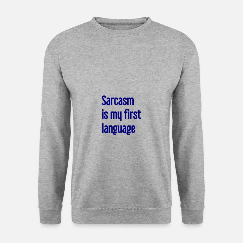 Sarkasmus-Profi - Unisex Pullover - Weißgrau meliert