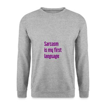 Sarcasm Pro - Unisex Sweatshirt - salt & pepper - Front - Alina (178cm) & Michal (187cm)