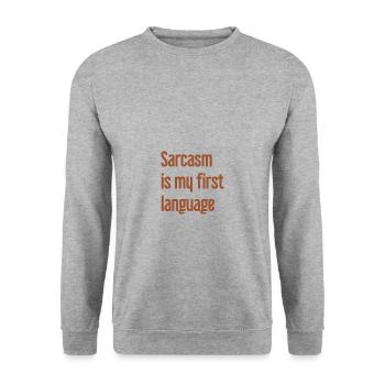 Sarcasm Pro - Unisex Sweatshirt - salt & pepper - Front - Alina (178cm) & Michal (187cm)