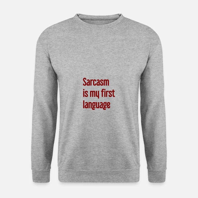 Sarkasmus-Profi - Unisex Pullover - Weißgrau meliert