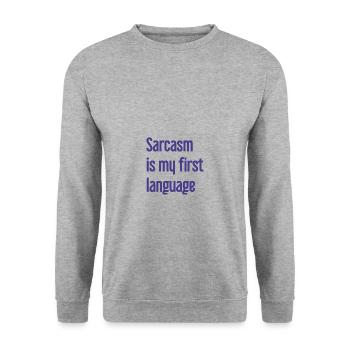 Sarcasm Pro - Unisex Sweatshirt - salt & pepper - Front - Alina (178cm) & Michal (187cm)