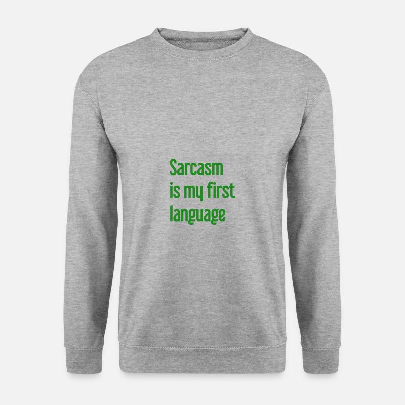 Sarkasmus-Profi - Unisex Pullover - Weißgrau meliert