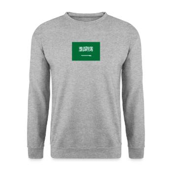National Flag Of Saudi Arabia - Unisex Sweatshirt - salt & pepper - Front - Alina (178cm) & Michal (187cm)