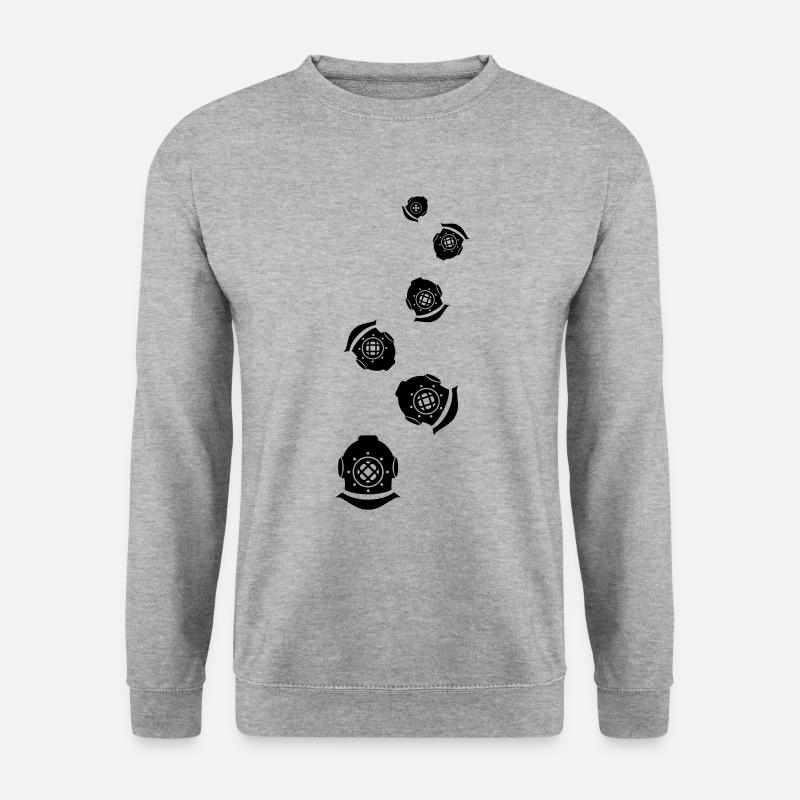 Apnoe Tauchen symbol - Unisex Pullover - Weißgrau meliert