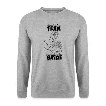 TEAM BRIDE BLACK - Sweat-shirt Unisexe - gris chiné - Devant - Alina (178cm) & Michal (187cm)