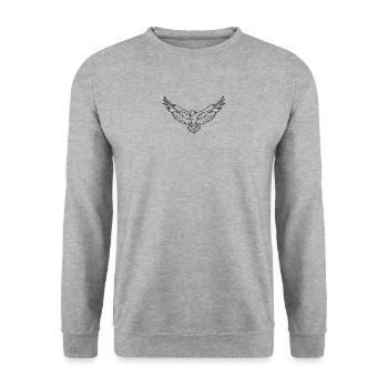 eagle23 - Unisex Sweatshirt - salt & pepper - Front - Alina (178cm) & Michal (187cm)