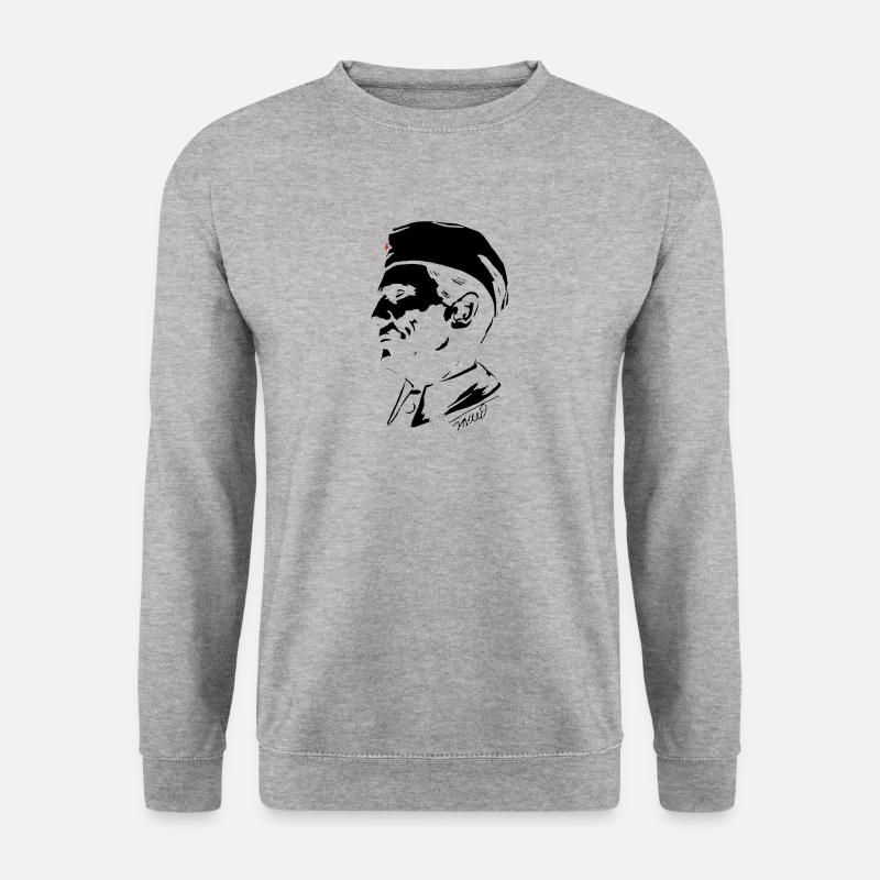 Josip Broz Tito - 3 (b) - Unisex Pullover - Weißgrau meliert