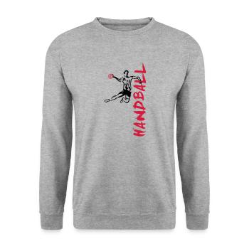 côté de Handball - Sweat-shirt Unisexe - gris chiné - Devant - Alina (178cm) & Michal (187cm)