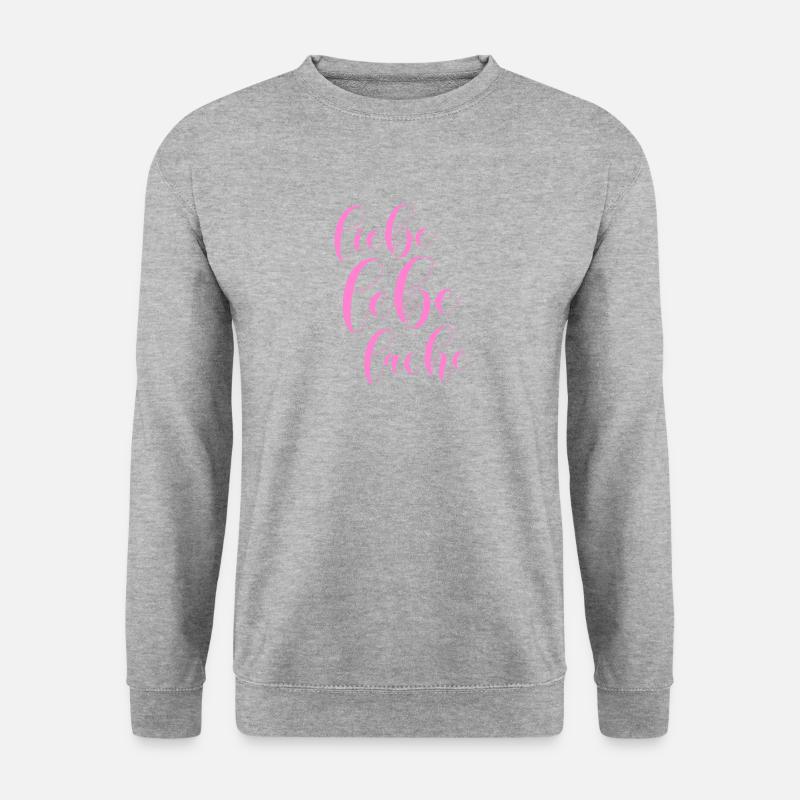 Liebe lebe lache - Unisex Pullover - Weißgrau meliert