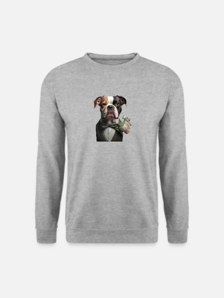 I'm not single, I have a dog - Unisex Pullover - Weißgrau meliert