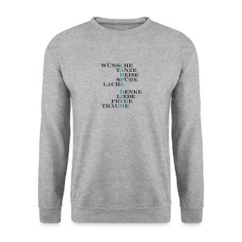 carpediem - Unisex Pullover - Weißgrau meliert - Vorne - Alina (178cm) & Michal (187cm)