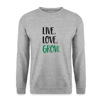 tuin - Uniseks sweater - witgrijs gemêleerd - Voor - Alina (178cm) & Michal (187cm)