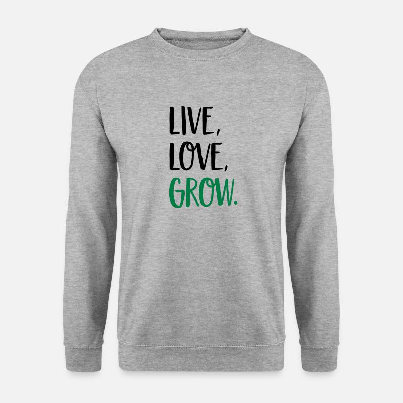 Garten - Unisex Pullover - Weißgrau meliert