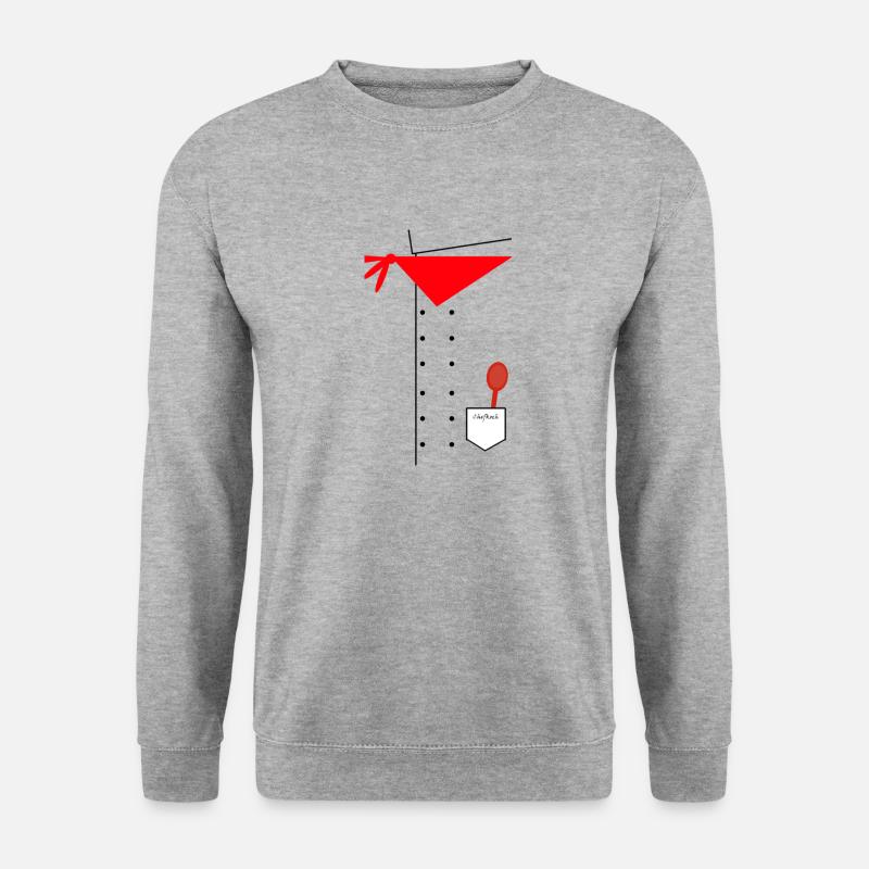 Koch - Unisex Pullover - Weißgrau meliert