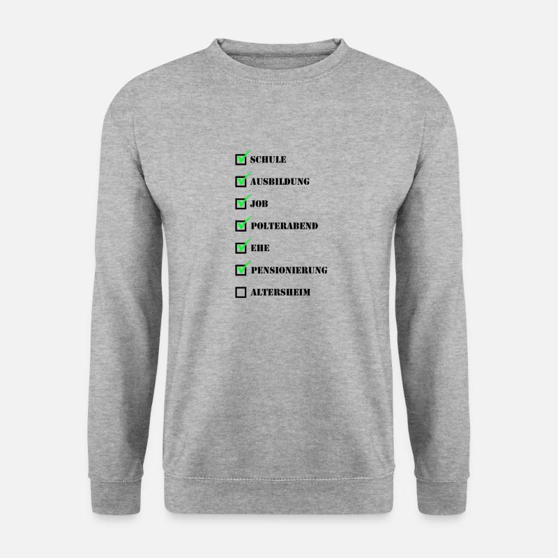 pensionierung - Unisex Pullover - Weißgrau meliert