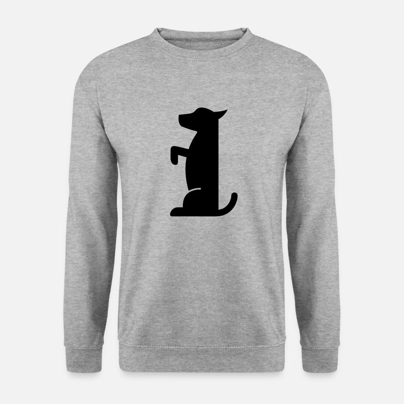 Kleiner Hund - Unisex Pullover - Weißgrau meliert