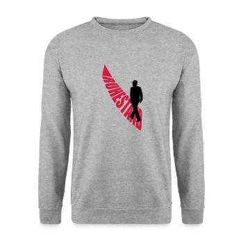 ruhestand - Unisex Pullover - Weißgrau meliert - Vorne - Alina (178cm) & Michal (187cm)