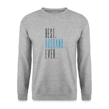 best husband ever husband husband text bachelor - Unisex Sweatshirt - salt & pepper - Front - Alina (178cm) & Michal (187cm)