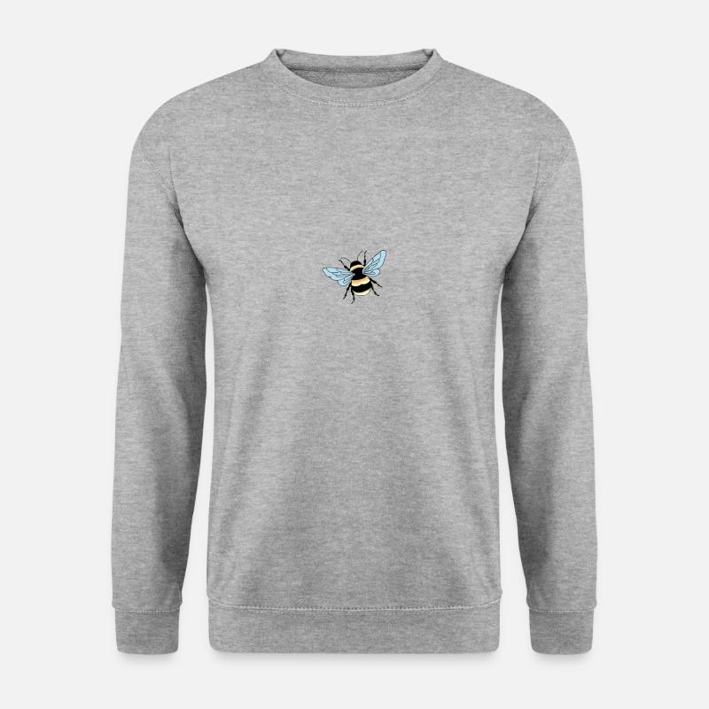 Wunderschöne Biene - Unisex Pullover - Weißgrau meliert