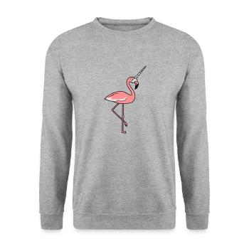 licorne cheval arc-en-ciel mystique créature mythique - Sweat-shirt Unisexe - gris chiné - Devant - Alina (178cm) & Michal (187cm)