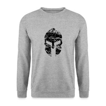 spartan helmet new - Unisex Pullover - Weißgrau meliert - Vorne - Alina (178cm) & Michal (187cm)