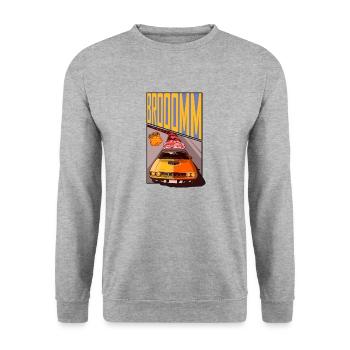 Route 666 - Unisex Sweatshirt - salt & pepper - Front - Alina (178cm) & Michal (187cm)
