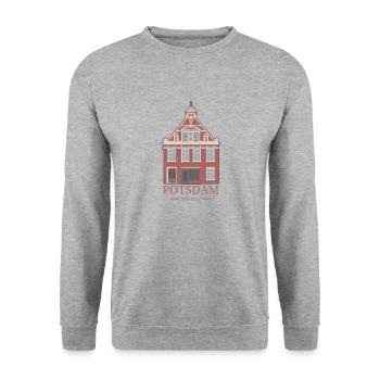 potsdam_stadt - Unisex Pullover - Weißgrau meliert - Vorne - Alina (178cm) & Michal (187cm)