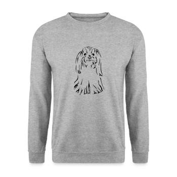 Maltese - Unisex Sweatshirt - salt & pepper - Front - Alina (178cm) & Michal (187cm)