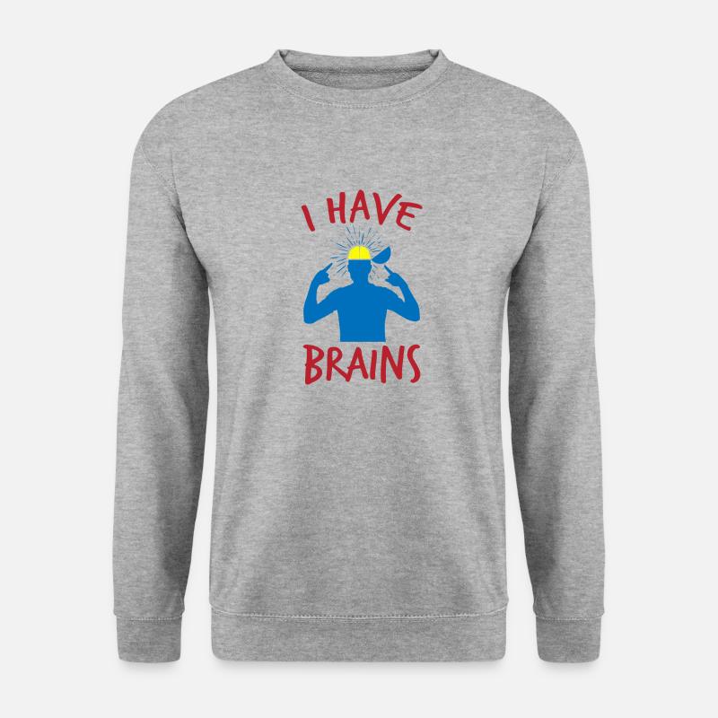 Ich bin klug und intelligent - Unisex Pullover - Weißgrau meliert