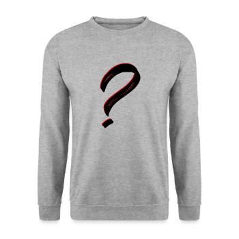 Question mark - Unisex Sweatshirt - salt & pepper - Front - Alina (178cm) & Michal (187cm)