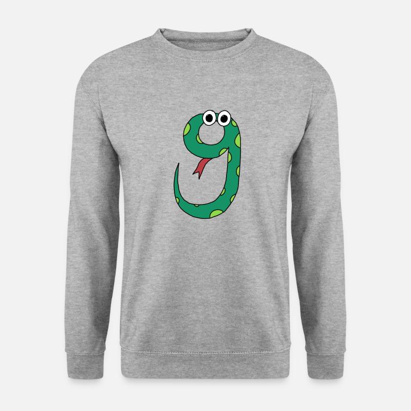 Schlange 9 - Unisex Pullover - Weißgrau meliert