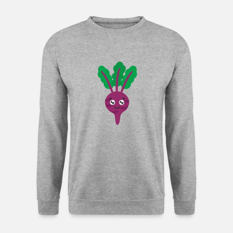 Rote Beete - Unisex Pullover - Weißgrau meliert