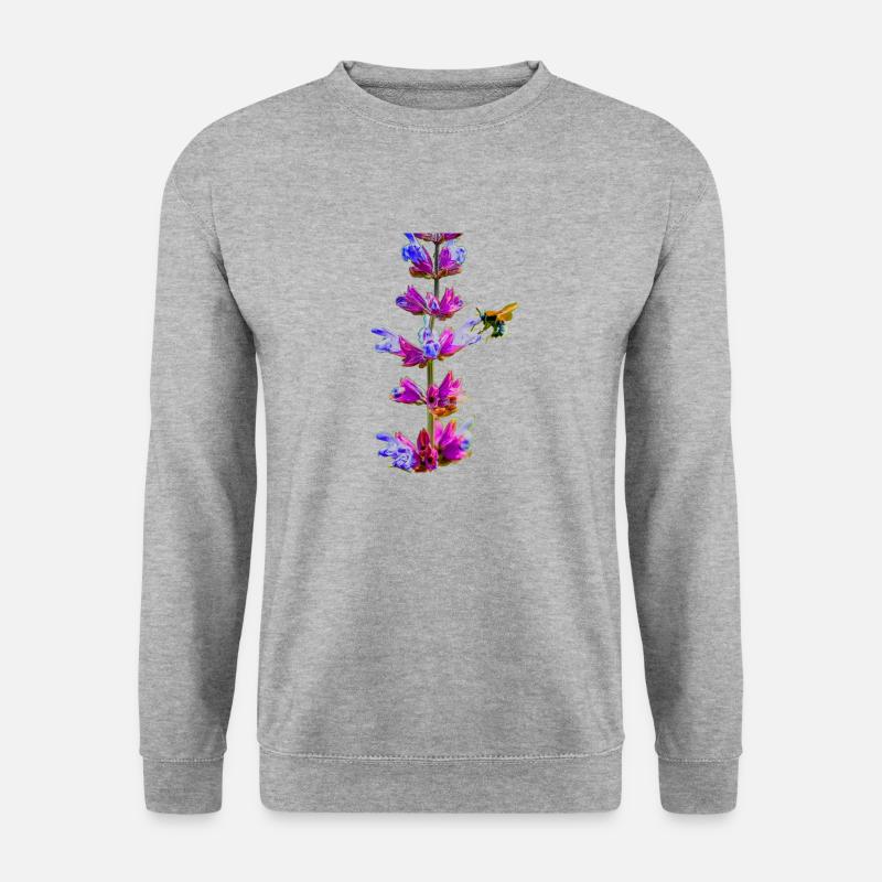 Bumblebee sucks nectar - Unisex Sweatshirt - salt & pepper