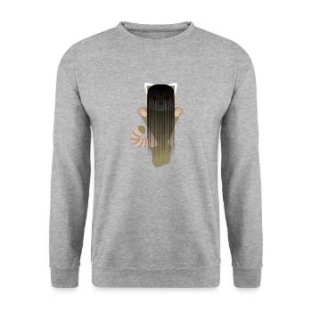 Red panda disguised as a demon girl for Halloween - Unisex Sweatshirt - salt & pepper - Front - Alina (178cm) & Michal (187cm)