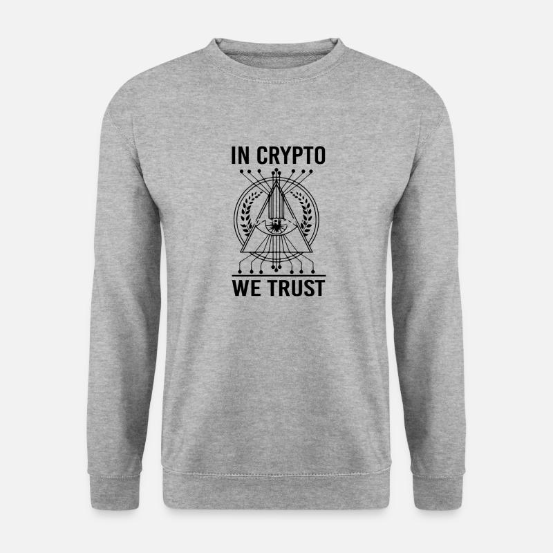 Bitcoin Trading Crypto Aktien - Unisex Pullover - Weißgrau meliert