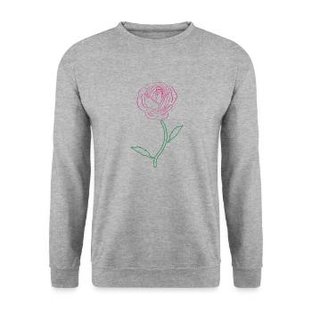 Florist Flower Plant Nature Gardener - Unisex Sweatshirt - salt & pepper - Front - Alina (178cm) & Michal (187cm)