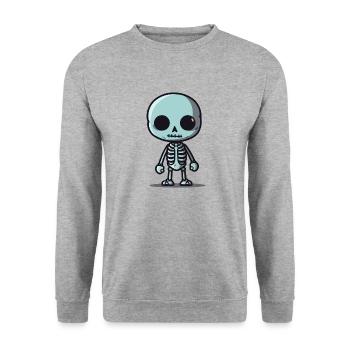 Skeleton - Unisex Sweatshirt - salt & pepper - Front - Alina (178cm) & Michal (187cm)