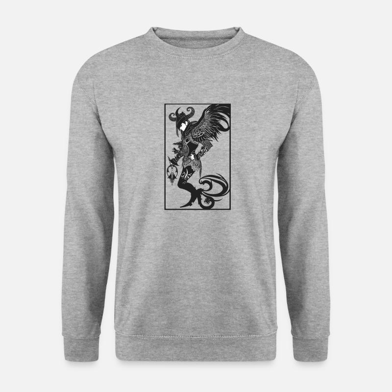 Dark Angel - Unisex Pullover - Weißgrau meliert