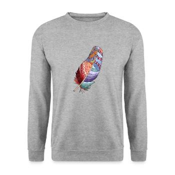 Plume - Sweat-shirt Unisexe - gris chiné - Devant - Alina (178cm) & Michal (187cm)