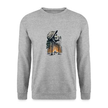 Nature is calling - Unisex Sweatshirt - salt & pepper - Front - Alina (178cm) & Michal (187cm)
