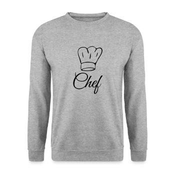 Küchenchef Koch Chef - Unisex Sweatshirt - salt & pepper - Front - Alina (178cm) & Michal (187cm)