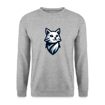 Kitten: illustration of a little fluffy - Unisex Sweatshirt - salt & pepper - Front - Alina (178cm) & Michal (187cm)