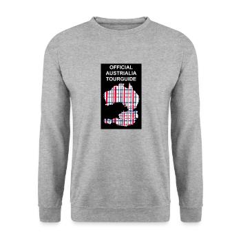 Official Austrialia Tourguide - Unisex Pullover - Weißgrau meliert - Vorne - Alina (178cm) & Michal (187cm)