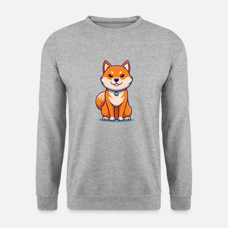 Sly Shiba Inu - Mischief Plotter - Unisex Sweatshirt - salt & pepper