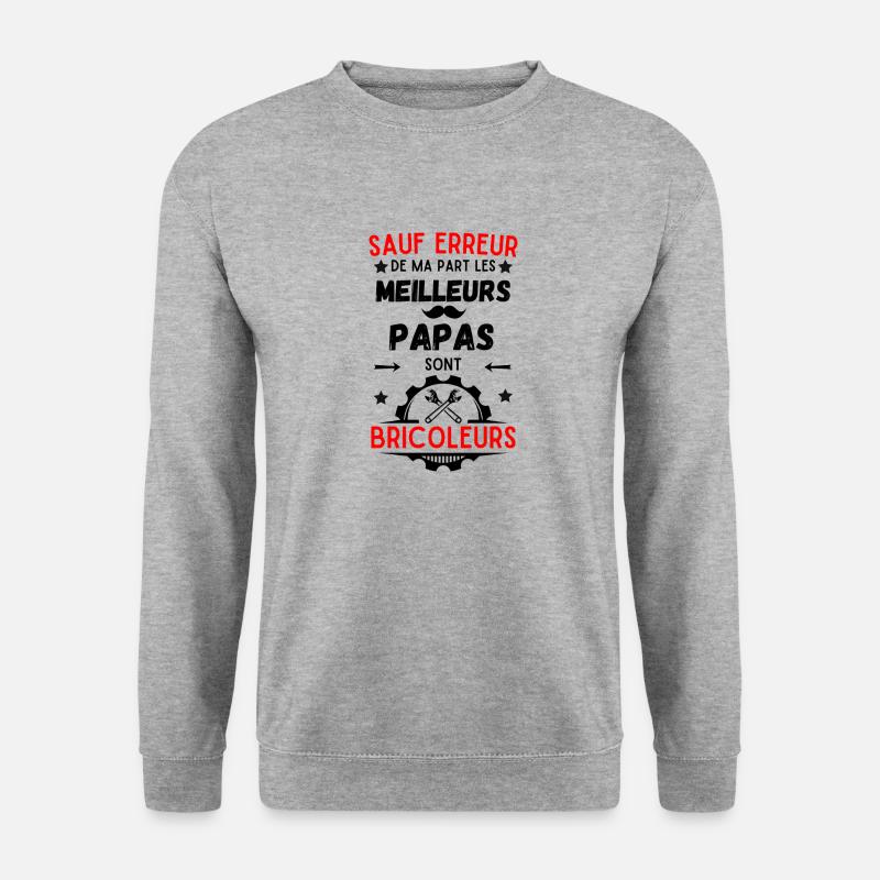 HANDWERKER BESTER PAPA - Unisex Pullover - Weißgrau meliert