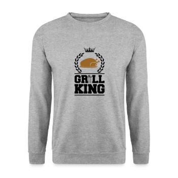 Grill King Chicken - Unisex Sweatshirt - salt & pepper - Front - Alina (178cm) & Michal (187cm)