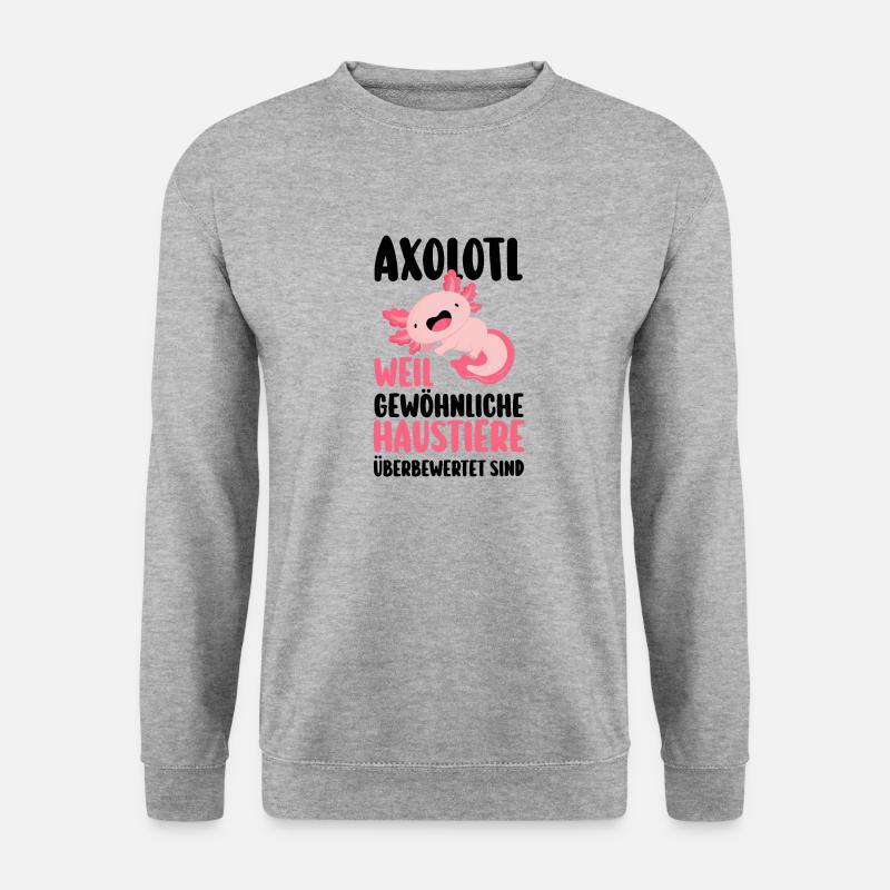Axolotl - Unisex Pullover - Weißgrau meliert