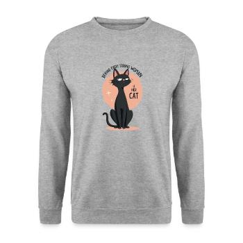 Behind Strong Woman - Unisex Sweatshirt - salt & pepper - Front - Alina (178cm) & Michal (187cm)