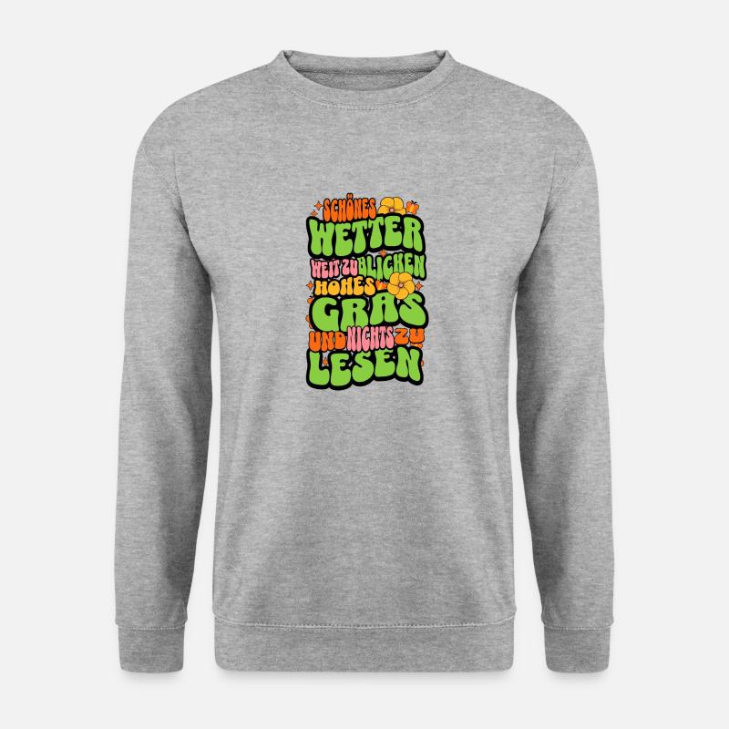 Schönes Wetter - Unisex Pullover - Weißgrau meliert